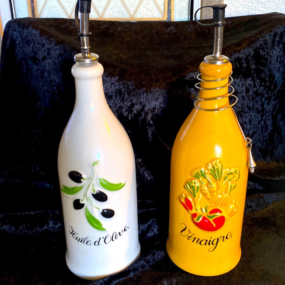 SOLD vinegar and oil canters